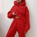 Women's Clothing Autumn And Winter Women's Clothing Solid Color Thickened Long Sleeve Sweater Elastic Trousers Pocket Two Piece Set_ecoleips.com