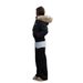 Winter Short Fur Collar Hooded Cotton Clothes Close Waist And Look Thin, High-end Black Big Fur Collar Parker Jacket_ecoleips.com