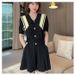 European Women's Fashion Two-Piece Set 2025 Summer New Navy Collar Cardigan Loose Slimming Skirt Pants_ecoleips.com