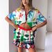 Women's Clothing New Arrival Fashionable Linen Casual Versatile Women's Shirt Cardigan Shorts Set For Spring Summer_ecoleips.com