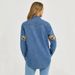 K Retro Denim Collar Shirt, Fashionable Wild Horse Print Denim Jacket_ecoleips.com