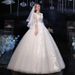 Bride Deep V Simple New Wedding Dress Princess Dream_ecoleips.com