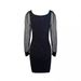 Women's Clothing Elegant And Sexy V Neck Mesh Sleeve Evening Dress Gold Stamped Hip Wrapped Women's Dress_ecoleips.com