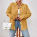 Women's Clothing Shirts Dropped Shoulder Bat Shirts Long Sleeved Shirts_ecoleips.com