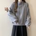 European And American Style Real Shot Short Thin Sweatshirt For Petite Women, Autumn Versatile Korean Version Loose_ecoleips.com