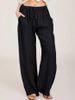 Suitable For All Seasons 2024 Autumn New Fashion Drawstring Loose Wide-leg Casual Women's Pants_ecoleips.com