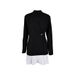 2025 Fall/Winter New Vintage Contrast Color Patchwork Hem Black Slim-Fit Long-Sleeve Blazer For Women, Cross-Border_ecoleips.com
