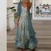 2025 Foreign Trade Women's Two-Piece Set Commuter Style Elegant Goddess Lazy Digital Print Camisole Chiffon Dress_ecoleips.com
