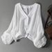 Summer Lightweight Short Jacket For Women Loose Fitting Slightly Sheer Long Sleeved Shirt Sun Protective Casual Youthful Concealing_ecoleips.com