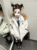 girl Workwear Parka Down Jacket For Women Winter Fleece Lined Thickened Student Warm Loose Hooded Cotton Coat Trendy_ecoleips.com