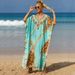 Bohemian Beach Cover-Up Dress – Lightweight & Breathable 99% Cotton Tunic For Women, Oversized Flowy Summer Dress, Perfect For Pool_ecoleips.com