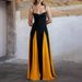 Women's Clothing Elegant Sexy Off-Shoulder Patchwork Full Skirt Halter Dress Women's Trendy Nightclub Evening Gown Fashionable Clothing_ecoleips.com