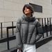 Women's Clothing Puffer Jacket With Metallic Finish - Lightweight Quilted Coat, Duck Down Filling, Streetwear Style, Loose Fit, Zip Closure_ecoleips.com