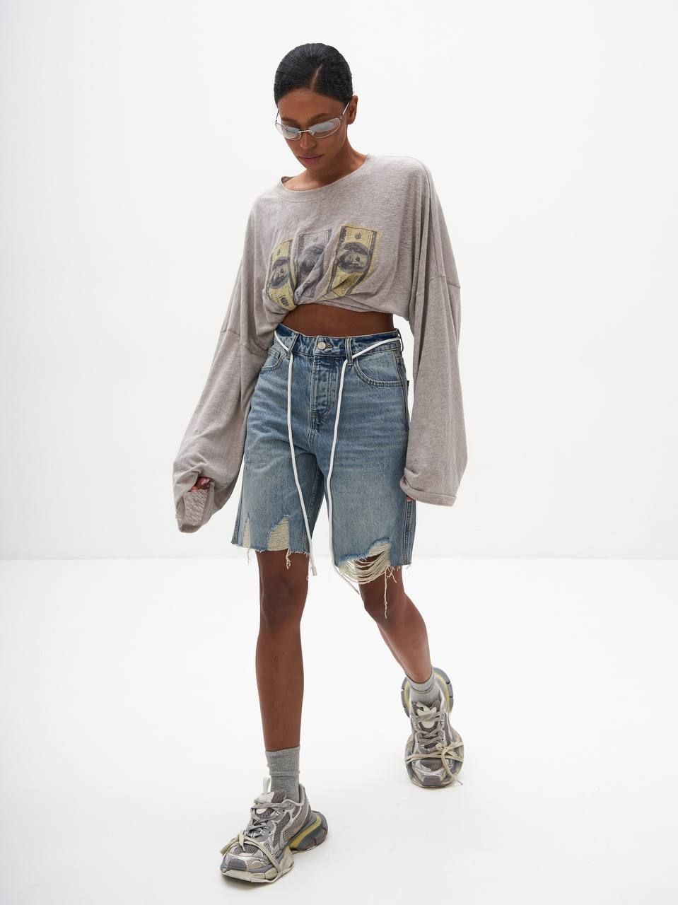 Women's Clothing New Straight Denim Shorts For Women Spring And Summer New Loose Slim Straight Design Ripped Pants_ecoleips.com