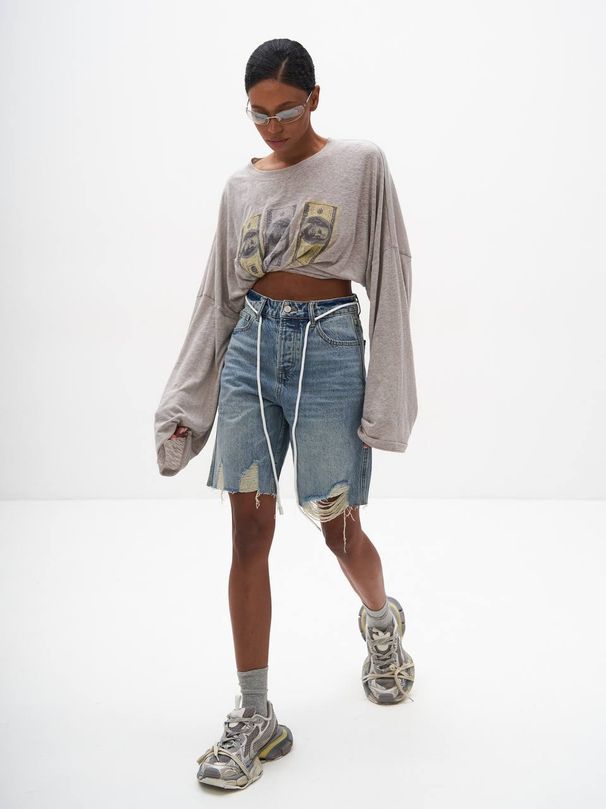 Women's Clothing New Straight Denim Shorts For Women Spring And Summer New Loose Slim Straight Design Ripped Pants_ecoleips.com