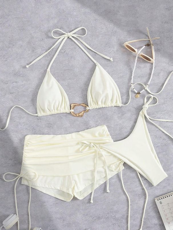 Aria Basics European And American Foreign Trade Women's Two-piece Swimsuit, Simple Strap Sexy Swimwear, Tight-fitting Bikini_ecoleips.com
