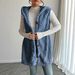 Double-Sided Fleece Hooded Button Cardigan - Women's Casual Vest For Autumn & Winter, Solid Color Lightweight Layering Piece_ecoleips.com