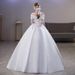 Satin Off-Shoulder Wedding Dress for Women French Style Simple And Ethereal Princess Style New 2026_ecoleips.com