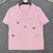 Elegant Embroidered Polo Knit Top For Women - Breathable Viscose Blend Short Sleeve Casual Summer Blouse_ecoleips.com