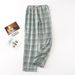 Fdfklak New Plaid Cotton Ladies Pajama Pants Pyjama Trousers Women Sleep Bottoms Lounge Wear Sleep Pants Spring Summer Q1311_ecoleips.com