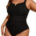 Aria Basics 2025 Hot-Selling Plus Size Swimsuit For Women One-Piece Triangle Cover-Up Bikini Beach Swimwear Wholesale_ecoleips.com
