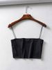 2024 Summer Women's Crop Top Sexy Elastic Cotton Camis Sleeveless Short Tank Top Bar_ecoleips.com