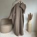 2025 Foreign Trade Middle East Dubai Turkey Autumn Winter Daily Solid Color Versatile Robe Dress_ecoleips.com