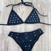 Sexy Halter Neck Y2K Beach Bikini Set European American Style Metal Decoration Three Point Bikini Summer Swimwear_ecoleips.com