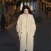Women's Oversized Long Wool Coat With Double Breasted Design - Classic Trench Coat For Autumn Winter (Black, Gray, Pink, Camel, Beige)_ecoleips.com