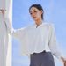 Women's UPF50+ Sun Protection Jacket - 92% Ice Silk With Wide Brim Hood & Thumb Holes Lightweight & Breathable For Outdoor/Beach_ecoleips.com
