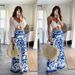 Women's Clothing Summer New Blue And White Porcelain Positioning Printing Fashion Casual Wide Leg Straight Pants_ecoleips.com