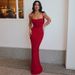 2025 Summer INS Cross-Border New Sexy Backless Strap Long Solid Color Slim Fit Dress For Women_ecoleips.com