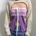AD421 New Pure Desire Style Strapless Top With Bow Lace Trim, Sexy Purple Charm, Comfortable And Slim-Fitting_ecoleips.com