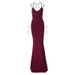 cross-border Women's Clothing 2025 Autumn New Fashion Sexy Party Backless Lace-up Ruched Butt-lifting Dress_ecoleips.com