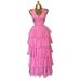 Women's Clothing Summer New Sweet And Fresh Halter Neck Vest High Waist Cake Skirt Two Piece Suit_ecoleips.com