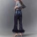 Aria Basics Cross-border Slim-fit Independent Station European And American Women's Fashion Sequined With Frayed Edges,_ecoleips.com