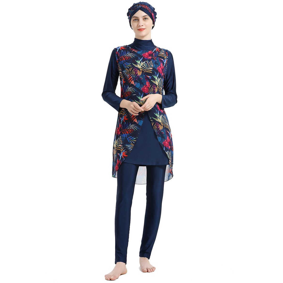 Women's Clothing New Muslim Swimsuit Middle East Conservative Swimsuit Sunscreen Four Piece Swimsuit_ecoleips.com