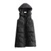 Oversized Hooded Puffer Vest – Knee-Length Winter Sleeveless Jacket For Women (Black/White/Bluish/Fog Blue, M-XXL)_ecoleips.com