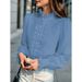 Women's Shirt With Ruffled Edges Versatile, Elegant, And Perfect For Business Or Fashion Occasions._ecoleips.com