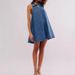 K Cowboy Dress Women's New Casual Sleeveless Backless Short Skirt_ecoleips.com