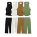 Women's Clothing Slim Fit Textured Halter Neck Collar Top Trousers Casual Suit_ecoleips.com