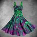 Women's Printed Design Sleeveless Backless Dress Wholesale New Print_ecoleips.com
