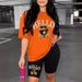 Women's Clothing T Shirt Suit Casual Bear Letter Short Sleeve Letter Printing Sets_ecoleips.com