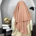 Muslim Accessories"Breathable Double-Layer Hijab Veil – Soft Chiffon Mesh With Adjustable Strap For Modest Fashion"_ecoleips.com