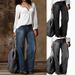 2023 Cross-Border Foreign Trade Original European And American Retro Fashion Casual Straight Wide-Leg Women's_ecoleips.com