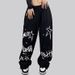Women's Hip Hop Dance Pants - Trendy Graffiti Print Jazz Streetwear Trousers For Women - Lightweight & Stretchy Comfort Fit_ecoleips.com