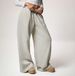 Women's Clothing Elasticated Fleece Lined Loose Wide Leg Sports Casual Long Pants Autumn/Winter Sweatpants_ecoleips.com