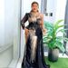 Women's Clothing Women's Sequined Evening Dress Long Skirt Christmas Party Large Size Dress_ecoleips.com