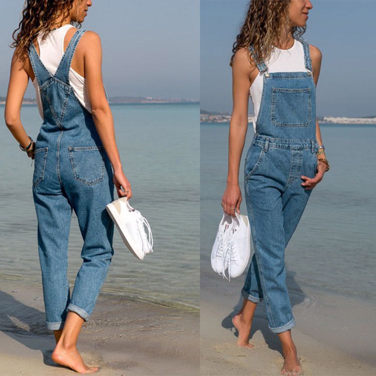 Women's Clothing Denim Skirt Overalls Slimming Suspenders Skirt Jumpsuit_ecoleips.com