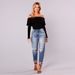 Women's Clothing Fashion Ripped Irregular Hem Nine Point Jeans For Women_ecoleips.com